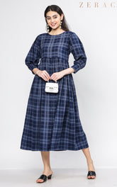 Ankle Length Check Maxi